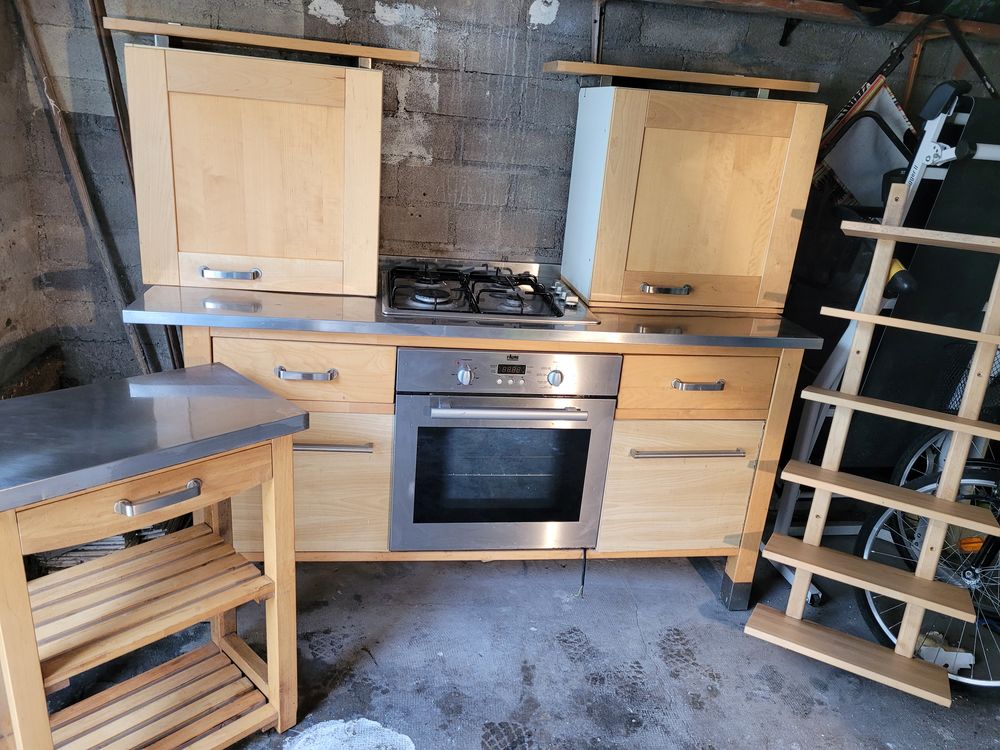 Ensemble cuisine ikea bois et inox avec �lectrom�nager 700 Saint-Jean-de-la-Ruelle (45)