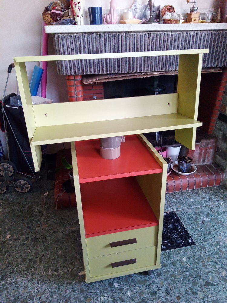 Ensemble,Desserte sur roulettes avec �tag�re 48 Villeneuve-d'Olmes (09)