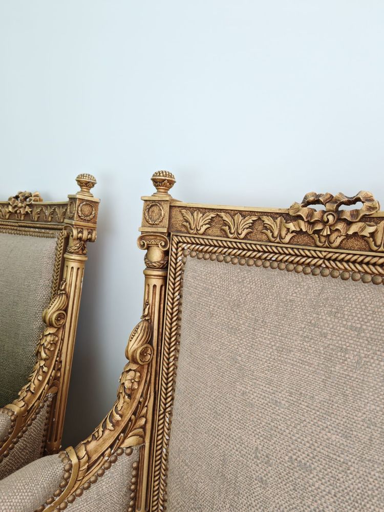 Ensemble 2 fauteuils + 1 canap� dor� style ancien 750 Montigny-l�s-Cormeilles (95)