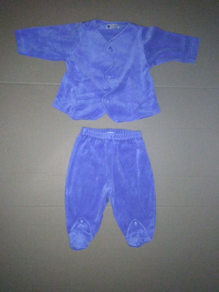 Ensemble KIDS MINIS  velours bleu 3 mois bleu 5 Semoy (45)