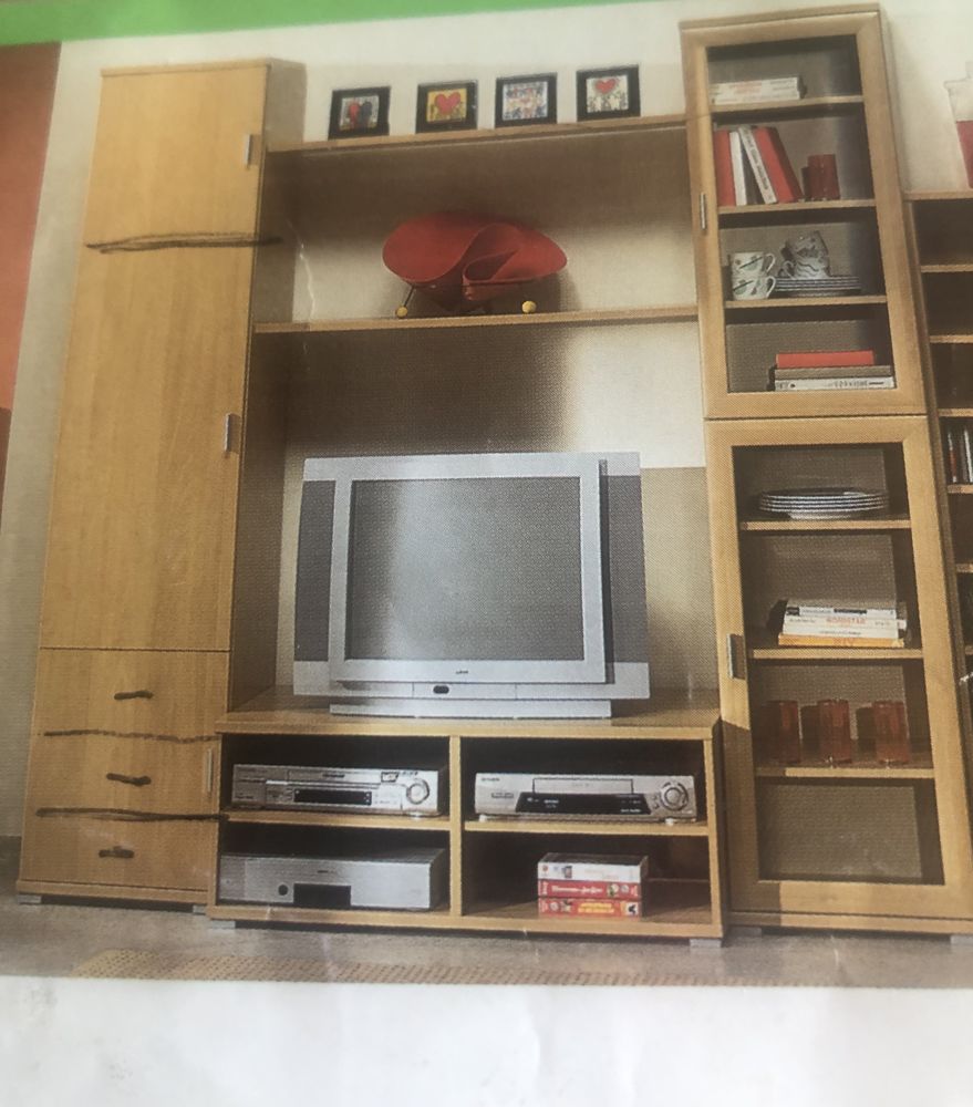 Ensemble meuble TV + 2 colonnes vitrine + rangement finition 150 Montb�liard (25)