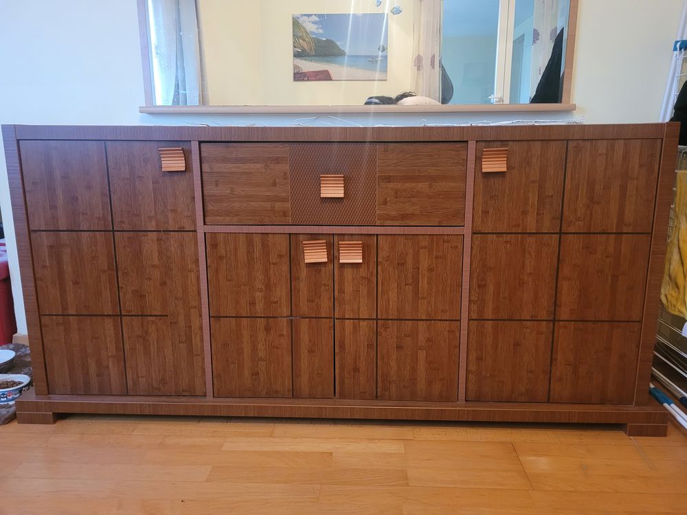 Ensemble de meubles de salle � manger bois de couleur marron 250 Villiers-sur-Marne (94)