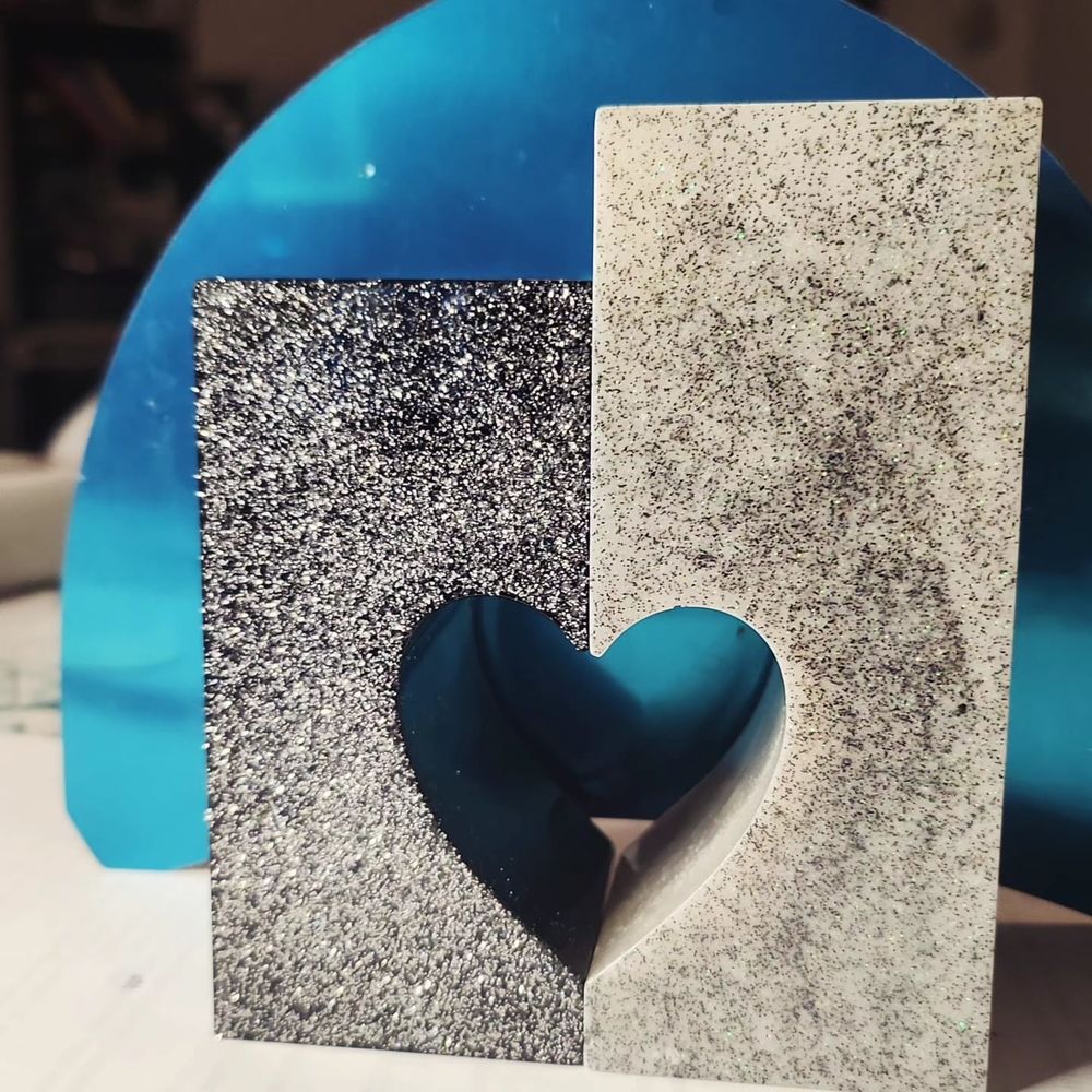 ? Ensemble de 2 Porte-Bougies Noir et Blanc avec Paillettes 25 �chirolles (38)