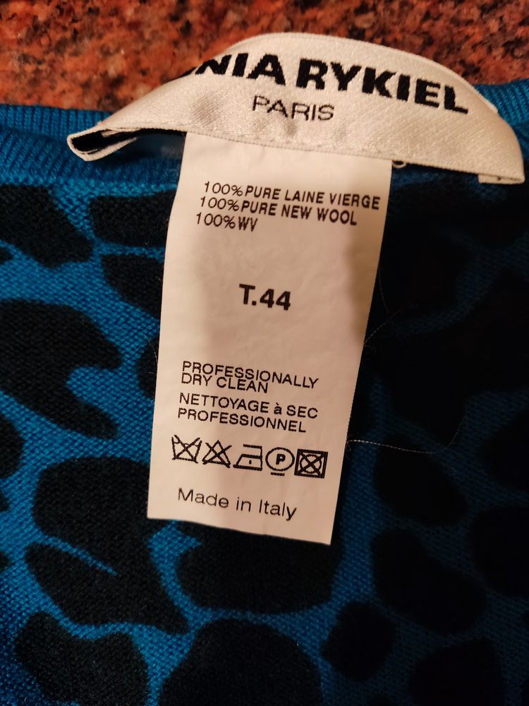 Ensemble en pure laine vierge bleu et noir Sonia Rikiel 49 Meg�ve (74)