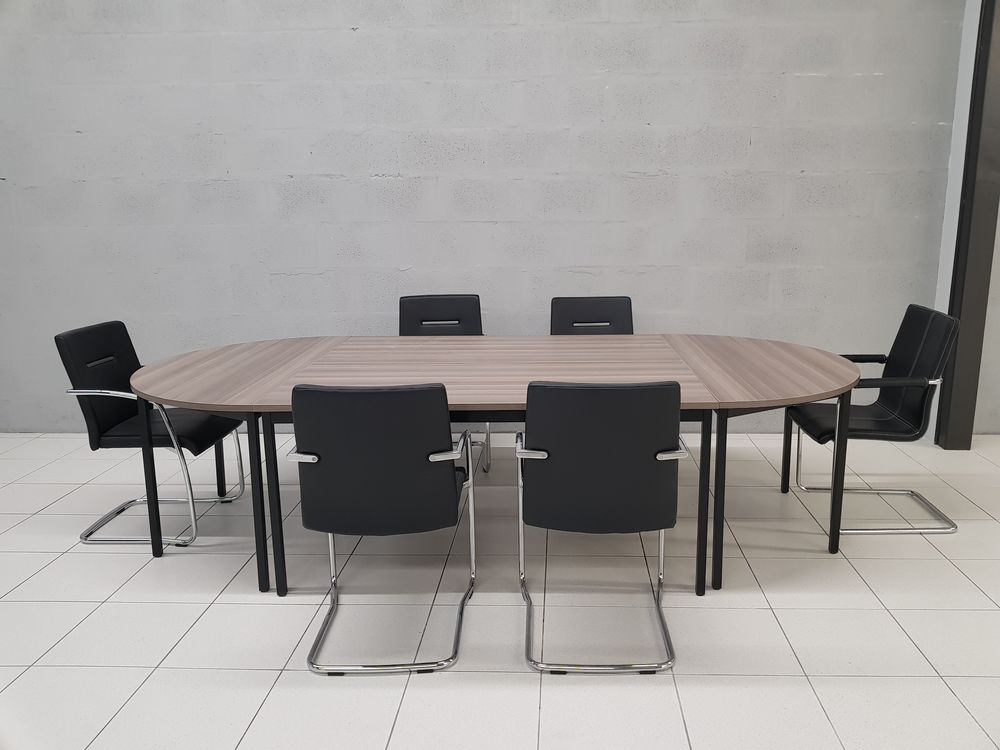 Ensemble r�union 2 tables 160x70 + 2 demi-lunes 
600 Cond�-sur-Sarthe (61)