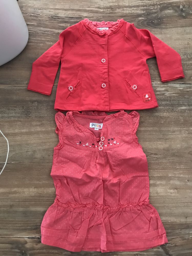 Ensemble robe/gilet enfant fille   La compagnie de 6 Saleilles (66)