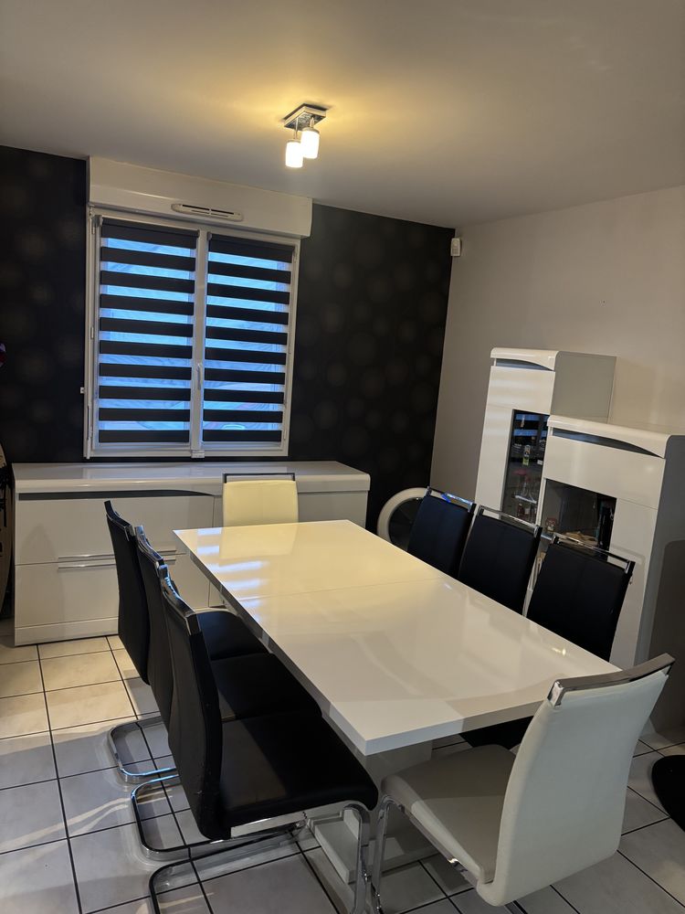 Ensemble Salle � Manger Compl�te Blanc Laqu� 790 Saint-Malo (35)