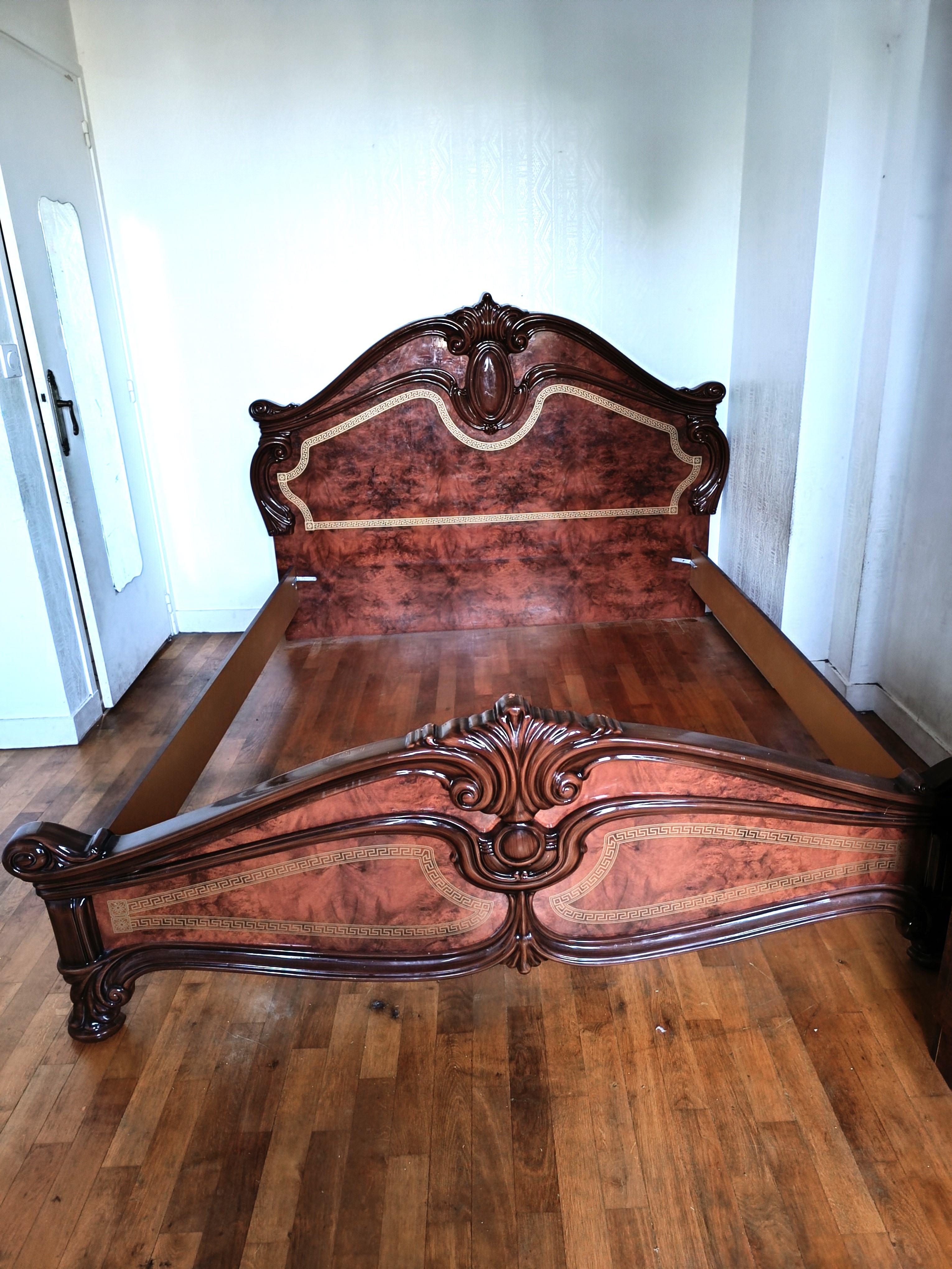 ENSEMBLE LIT SANS SOMMIER QUASI NEUF + ARMOIRE QUASI NEUVE 579 Villetaneuse (93)