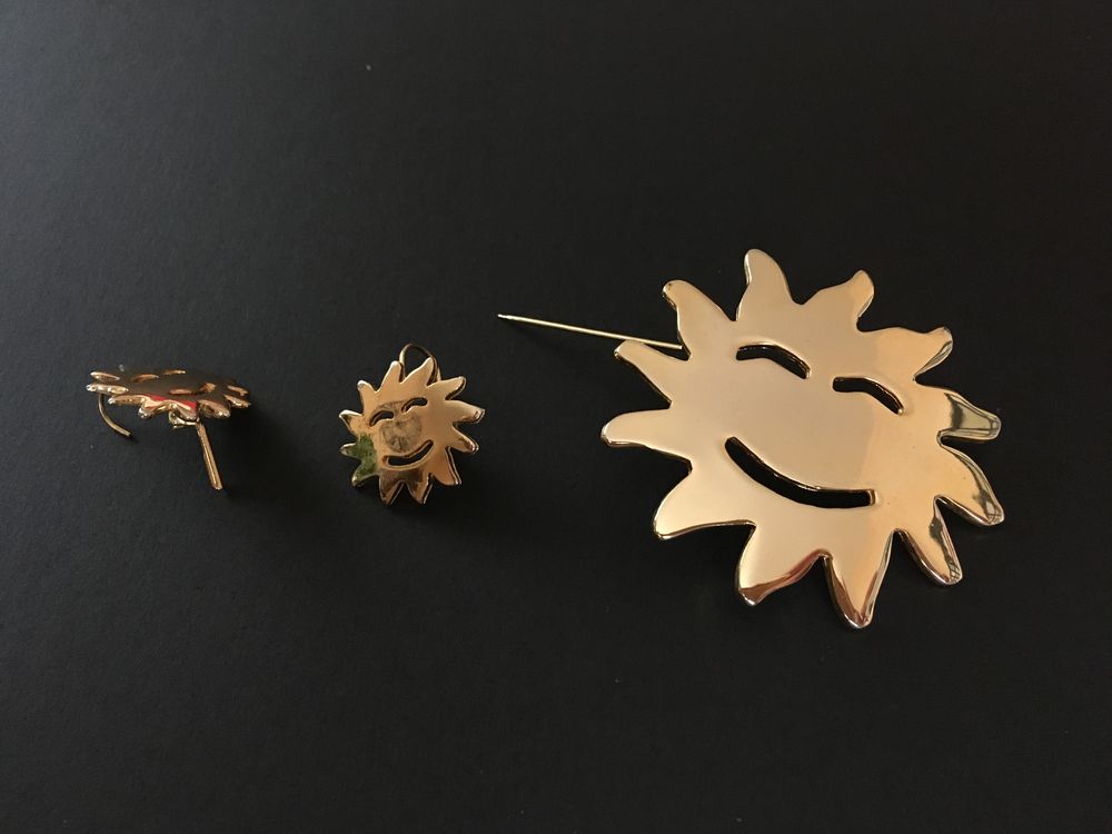 Ensemble SOLEIL broche et boucles d'oreilles 3 Muret (31)