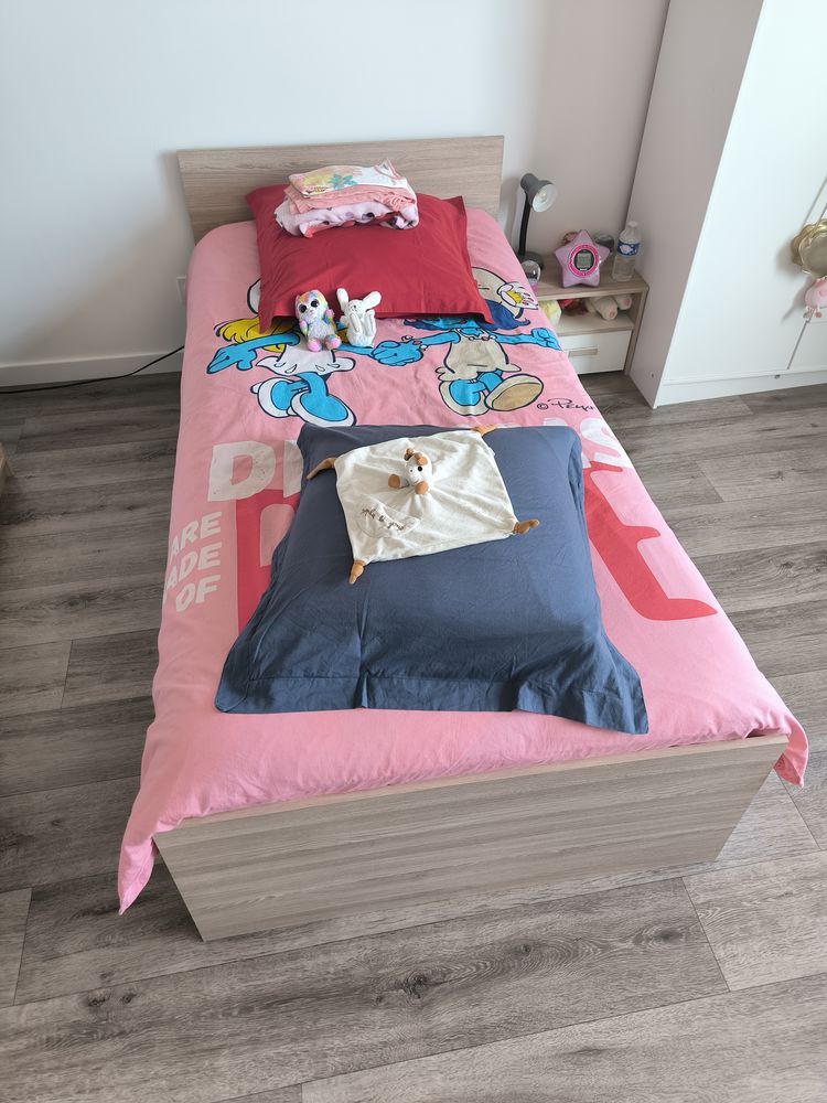 Ensemble lit  +  sommier et matelas 90 x 190 150 Amiens (80)