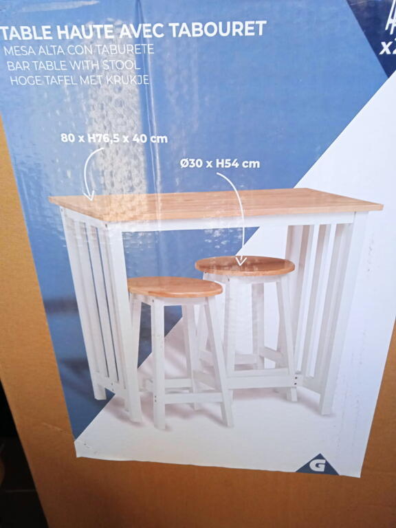 Ensemble Table de Bar avec Tabourets 40 Ch�lons-en-Champagne (51)