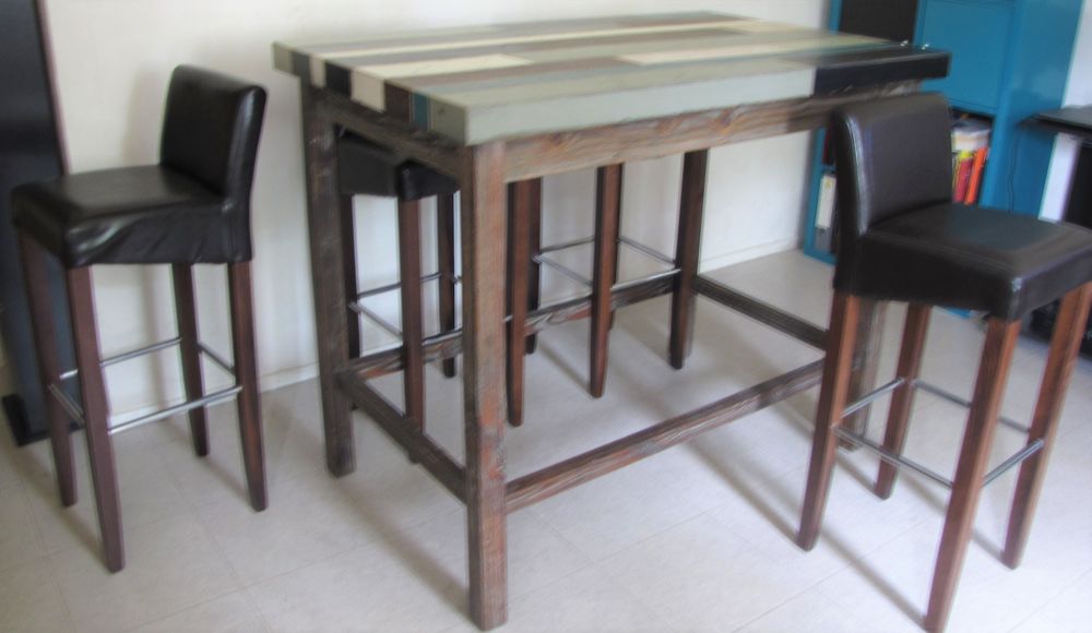 ENSEMBLE TABLE + CHAISES HAUTES 250 Ch�tenay-Malabry (92)