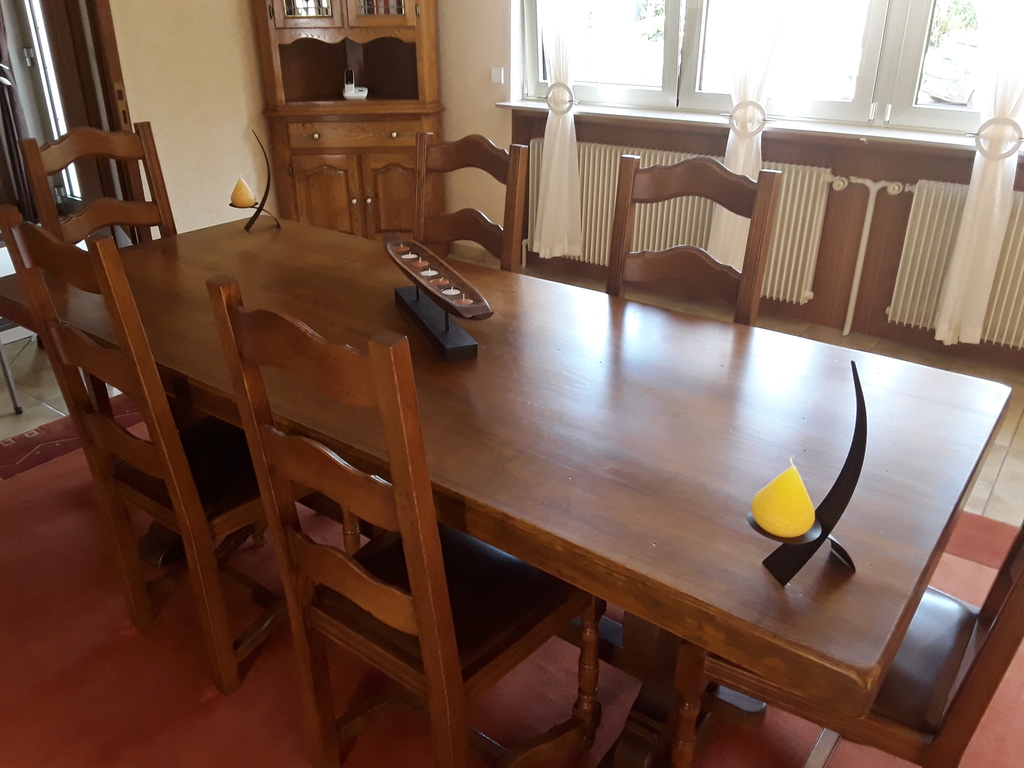 Ensemble table et chaises salle � manger en ch�ne massif 0 Creutzwald (57)