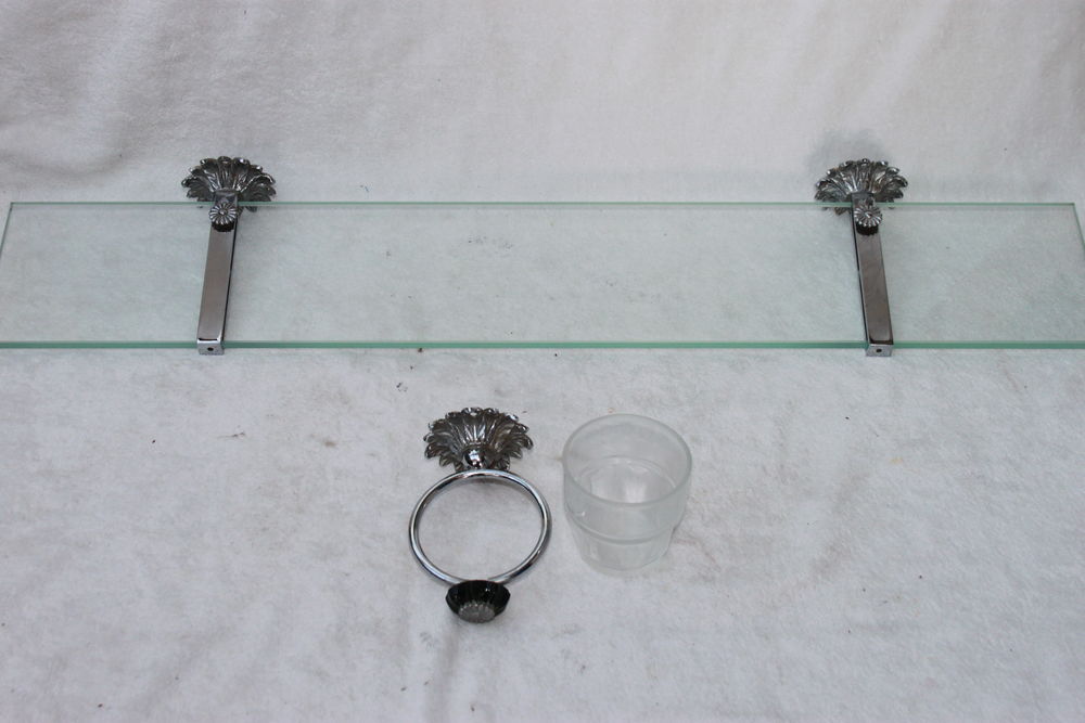 Ensemble tablette et porte verre pour salle de bain 15 Montigny-Lencoup (77)