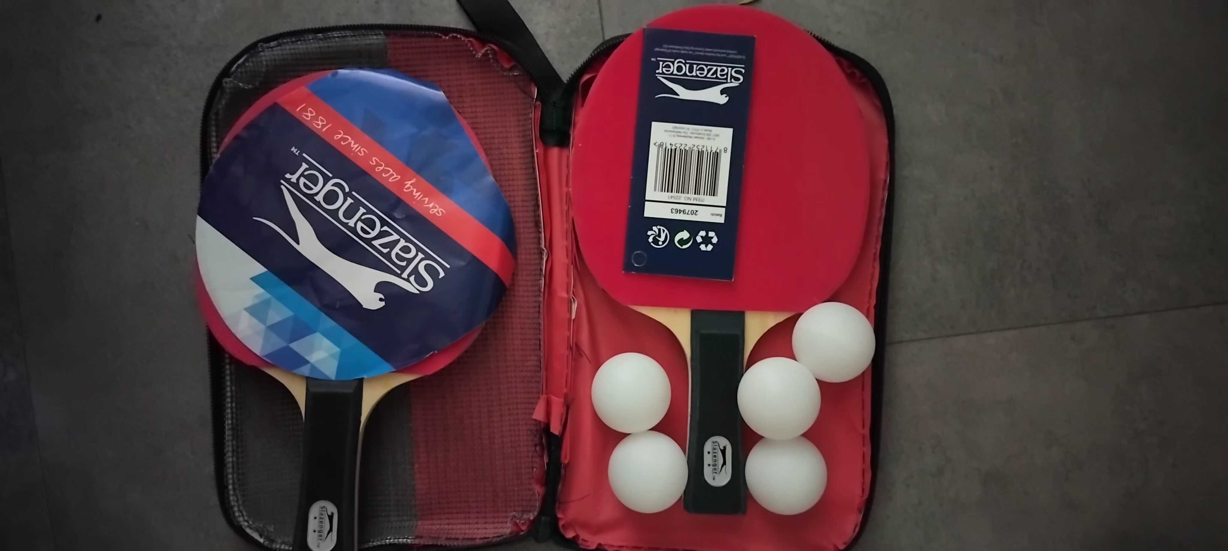 ensemble tennis de table Slazenger neuf+1 filet retractable 12 B�gles (33)