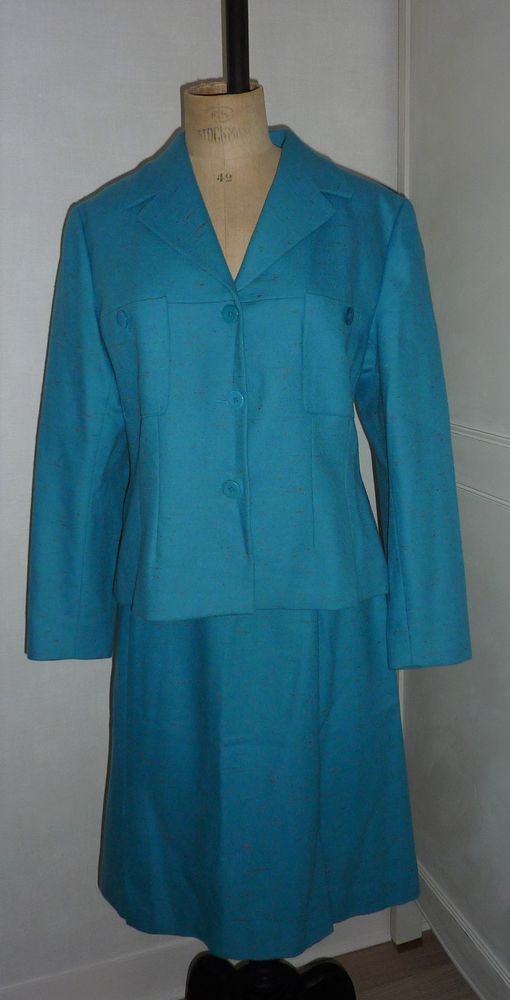 Ensemble veste et jupe Kenzo Jungle bleu turquoise taille 42 125 Orsay (91)