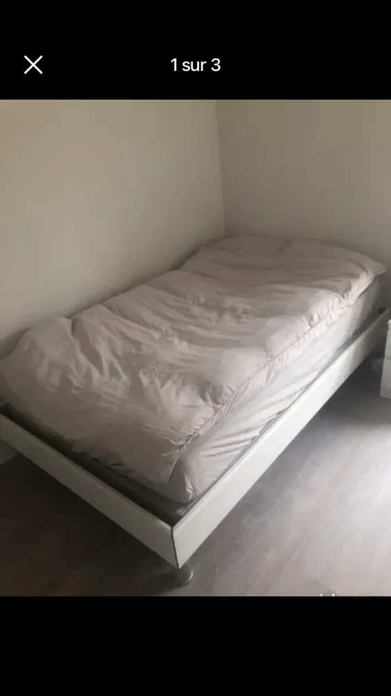 Lit entier sommier + matelas + contour de lit 220 Cahors (46)