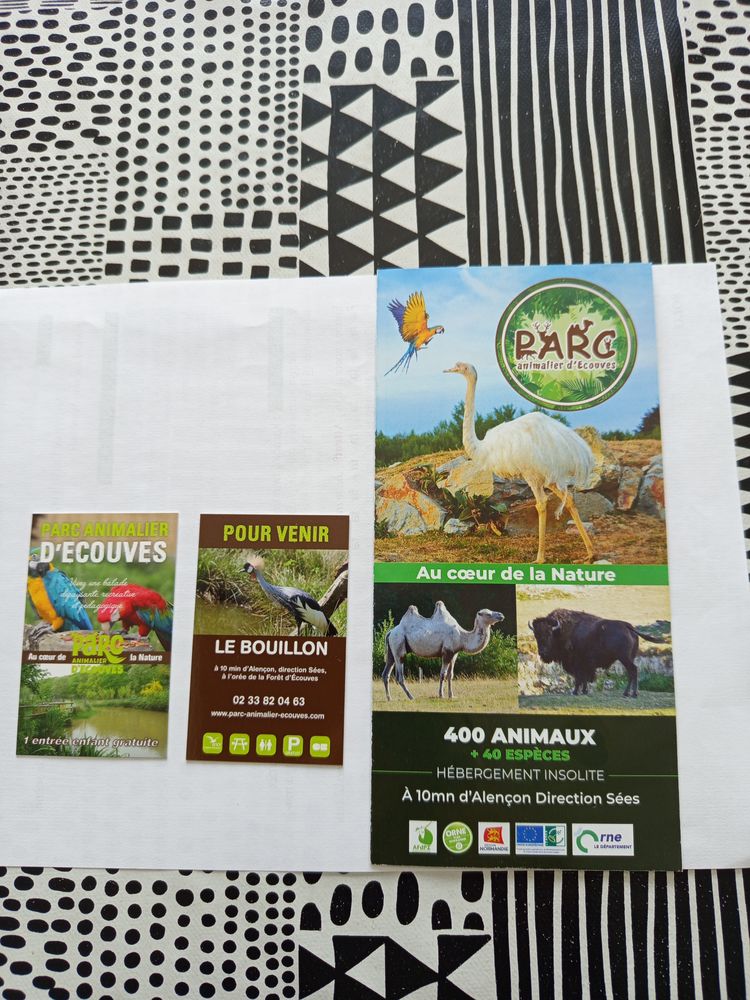 2 entr�es enfant parc animalier d 'Ecouves 5 Tours (37)