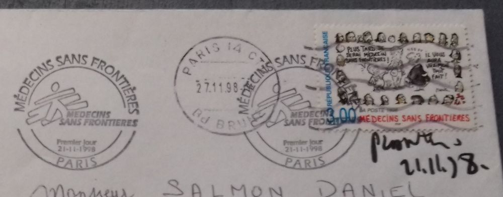 ENVELOPPE AUTOGRAPHE de PLANTU DESSINATEUR 20 Boucau (64)