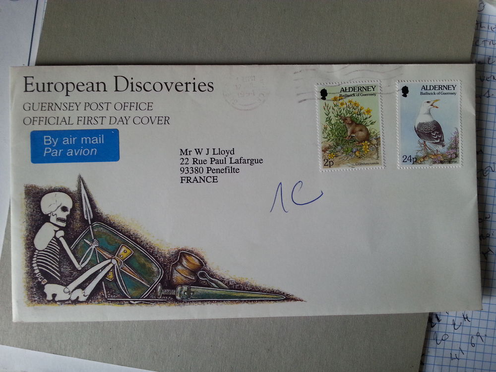 Enveloppe 1 JOUR - N� 1847
0 Grues (85)