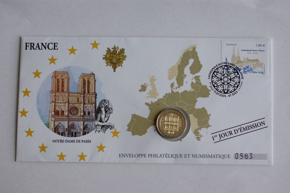 Enveloppe Philat�lique, Numismatique NOTRE-DAME de Paris 59 Rouffignac-Saint-Cernin-de-Reilhac (24)