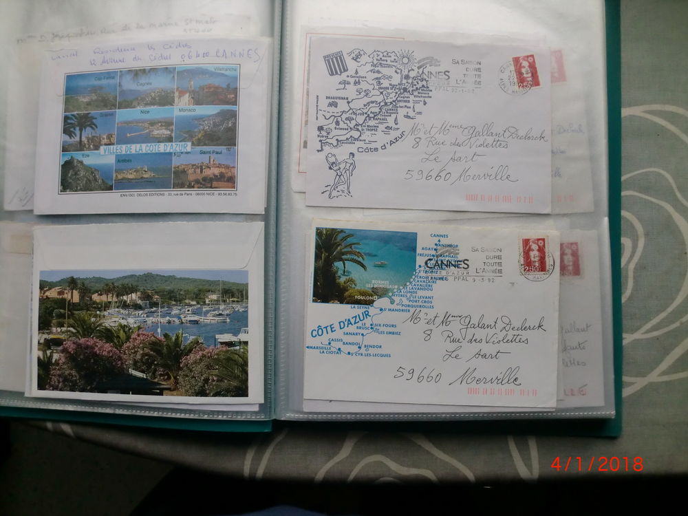 enveloppes  �crite et timbr� (30cts) 1 Merville (59)