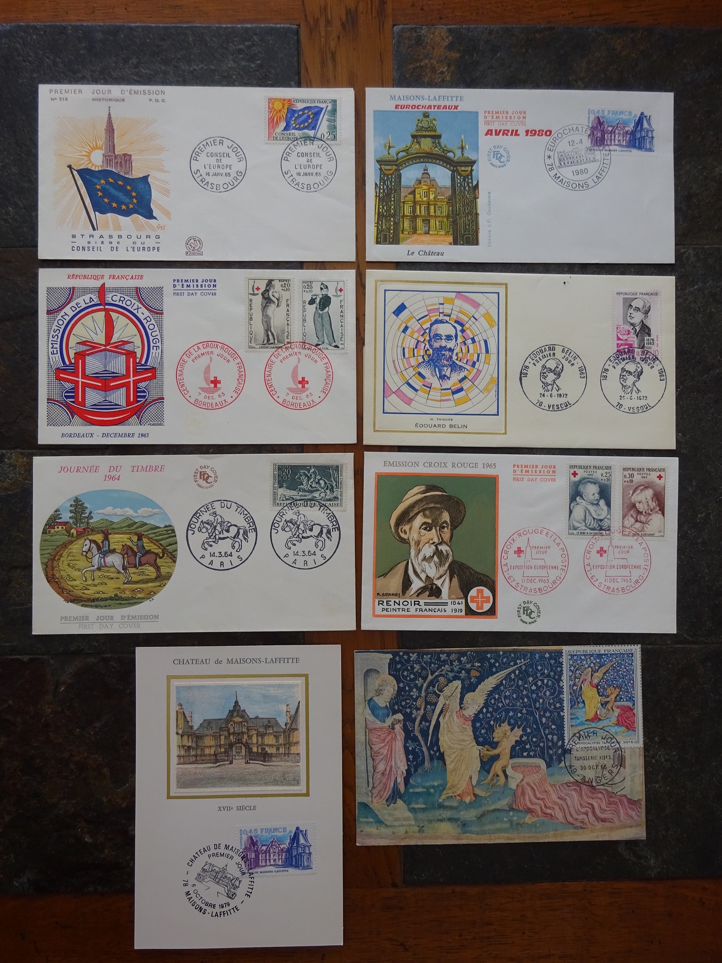 ENVELOPPES 1er JOUR d'EMISSION 2 Pontoise (95)