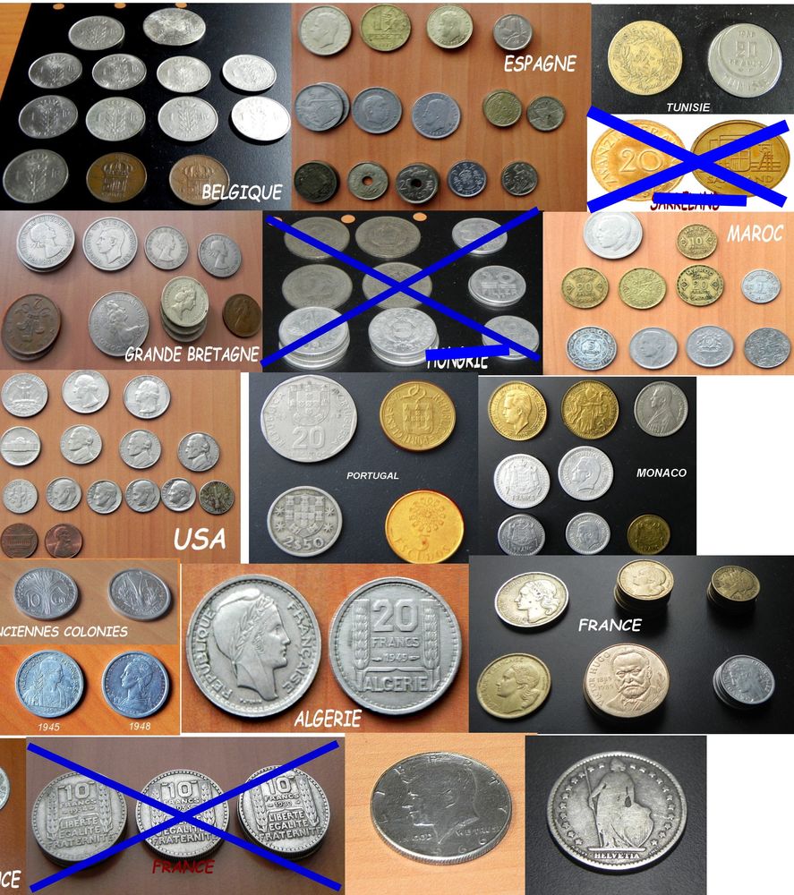 Lot d'environ 50 pièces de monnaies anciennes 85 Albi (81)