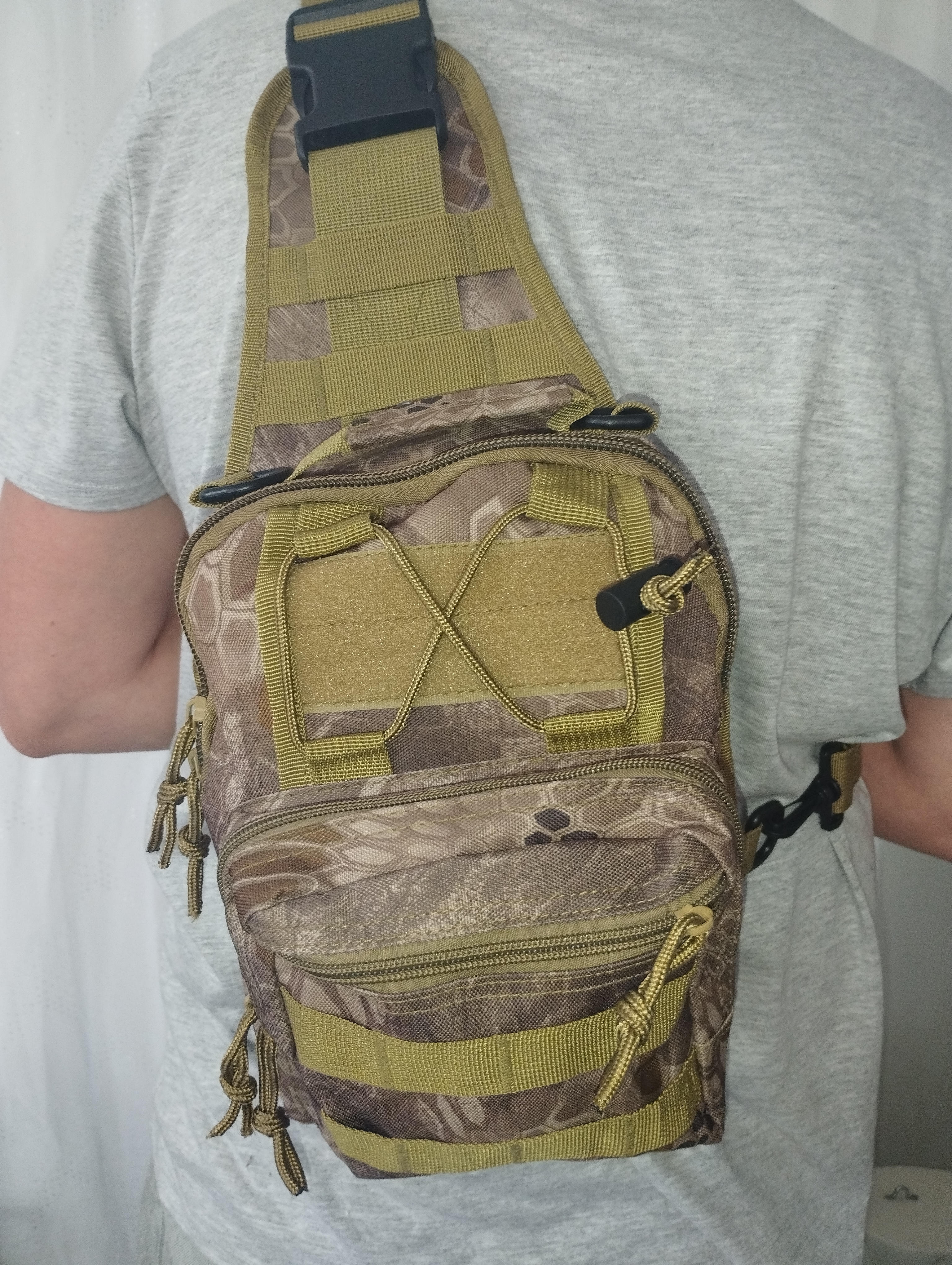 Sac � dos d'�paule tactique marron python nylon oxford 17 Cartigny (80)