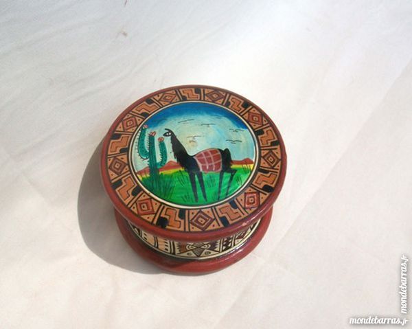 Pot th� �pices c�ramique lama peint artisanat 15 Thizy (69)