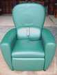 Erico45 fauteuil en cuir vert tout nf