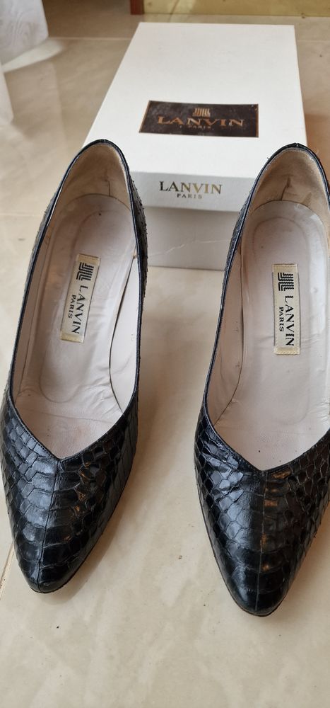 Escarpins en croco Lanvin 10 Fonsorbes (31)