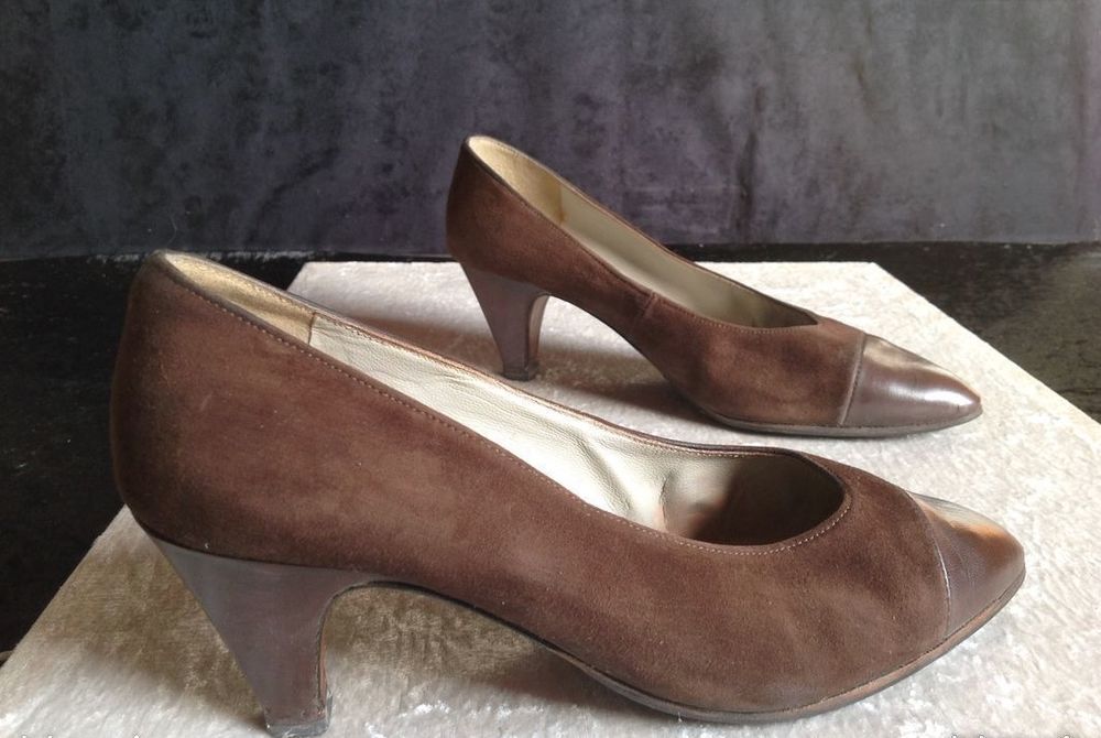 ESCARPINS DAIM MARRON JB MARTIN TOUT CUIR P40 Envoi Possible 19 Tr�gunc (29)