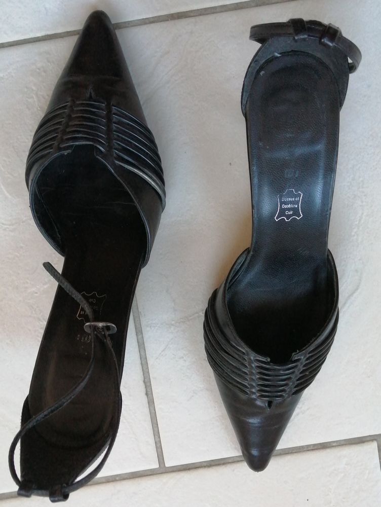 ESCARPINS FEMME 38 TOUT CUIR Chaussures