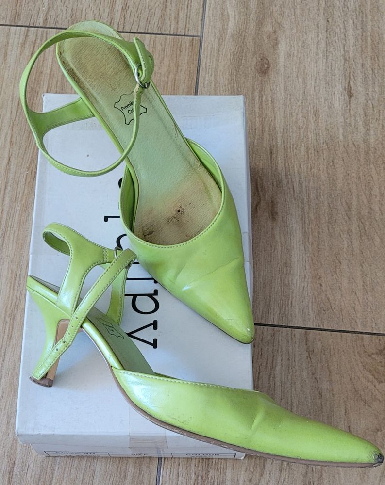 Escarpins ouverts talon cuir anis� Xanaka T37 EU 10 Bordeaux (33)