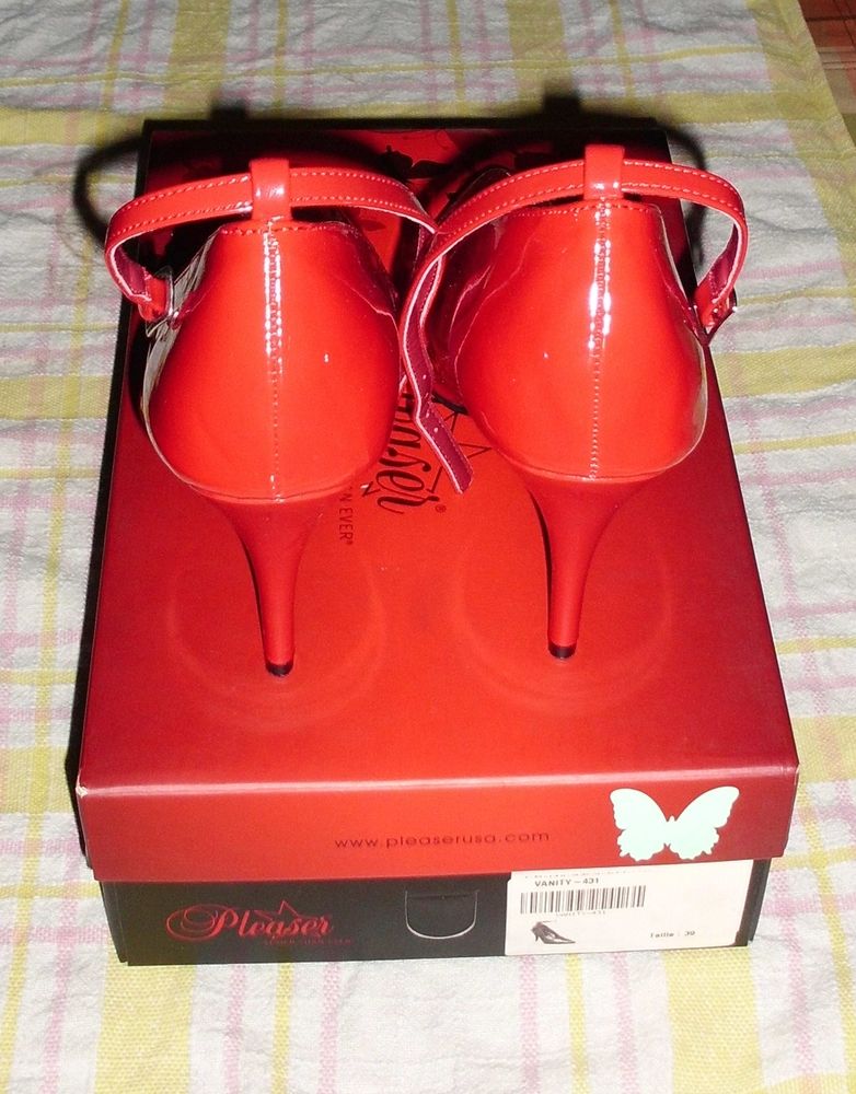 Escarpins vernis rouge 50 Manziat (01)