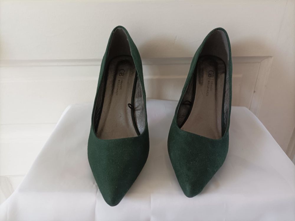 Escarpins  GB   vert fonc� . Pointure 38 30 Troyes (10)