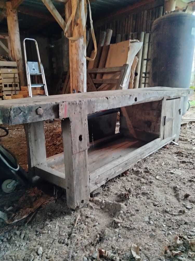 �tabli en ch�ne pour cuisine d'�t� ou plan lavabo sdb 500 Vauban (71)