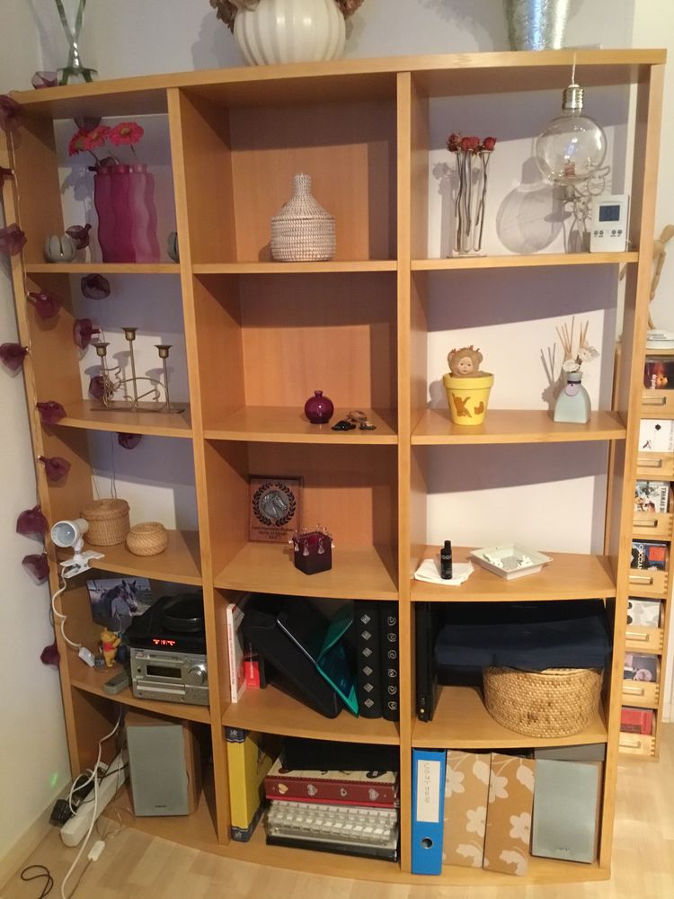 �tag�re biblioth�que plaqu�e h�tre 50 Le Pr�-Saint-Gervais (93)