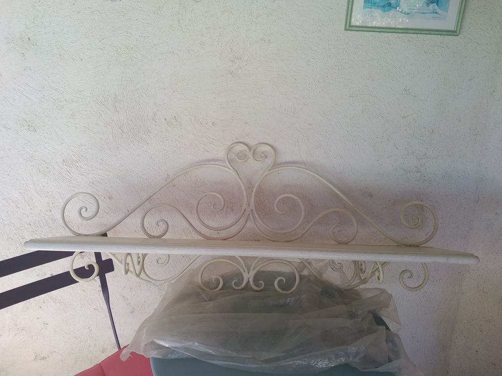 Etag�re bois massif et fer forg� pliante 45 Les Olives (13)