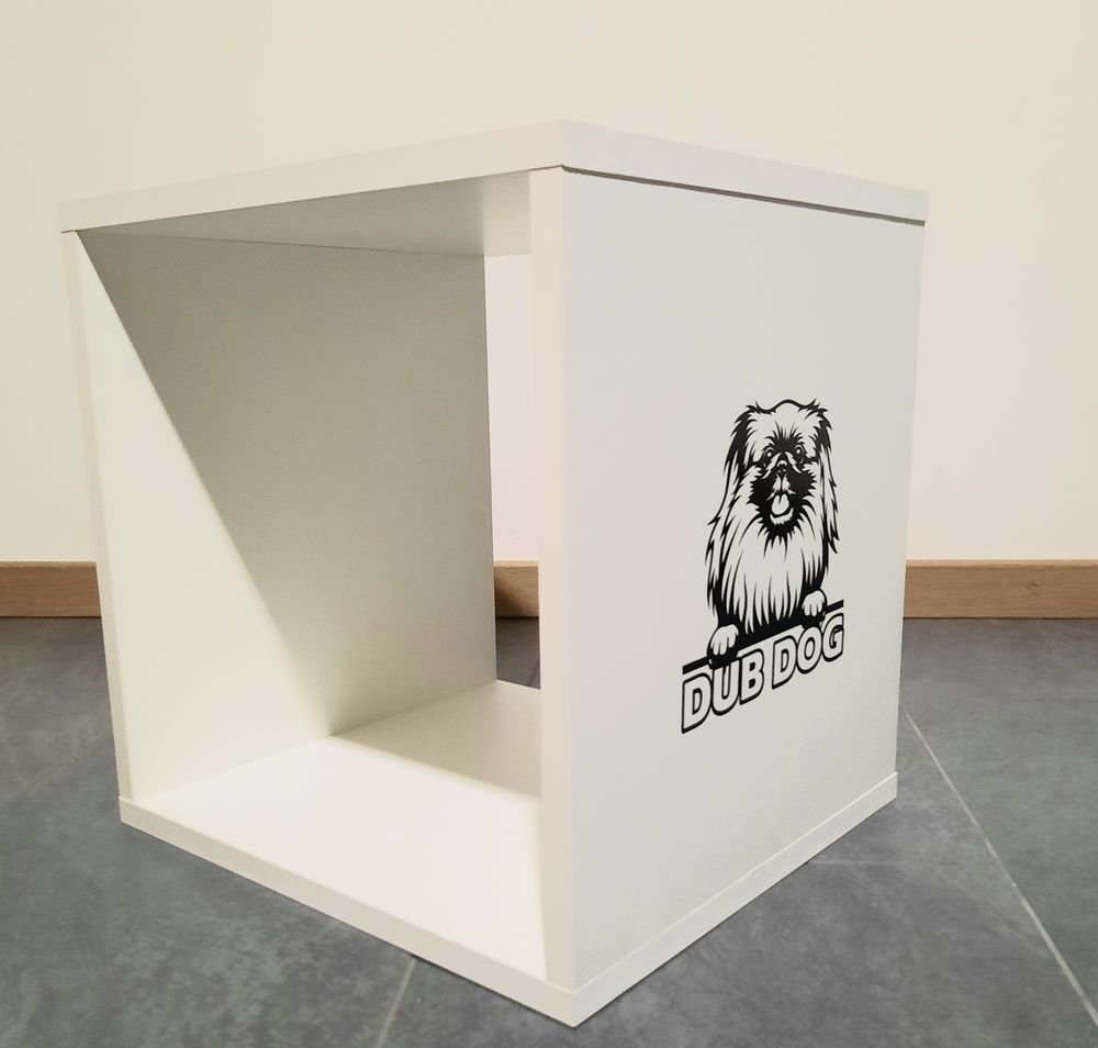 �tag�re cube blanche motif chien p�kinois 36 cm 30 Domart-en-Ponthieu (80)