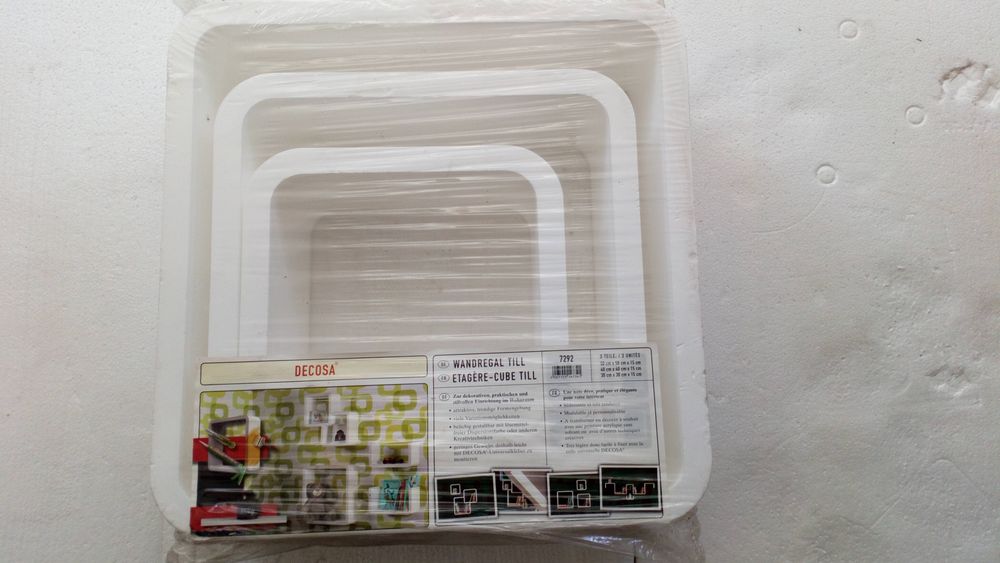 Lot de 3 �tag�res murales cubes en polystyr�ne 15 Gunsbach (68)