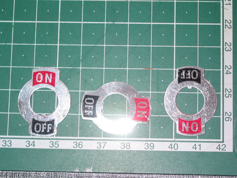 Lot de 3 �tiquettes on/off pour interrupteurs goute � bascul 3 Marseille 13 (13)