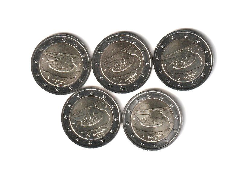 2 euro Allemagne 2025 - Saarland (5 ateliers) 17 Houdemont (54)