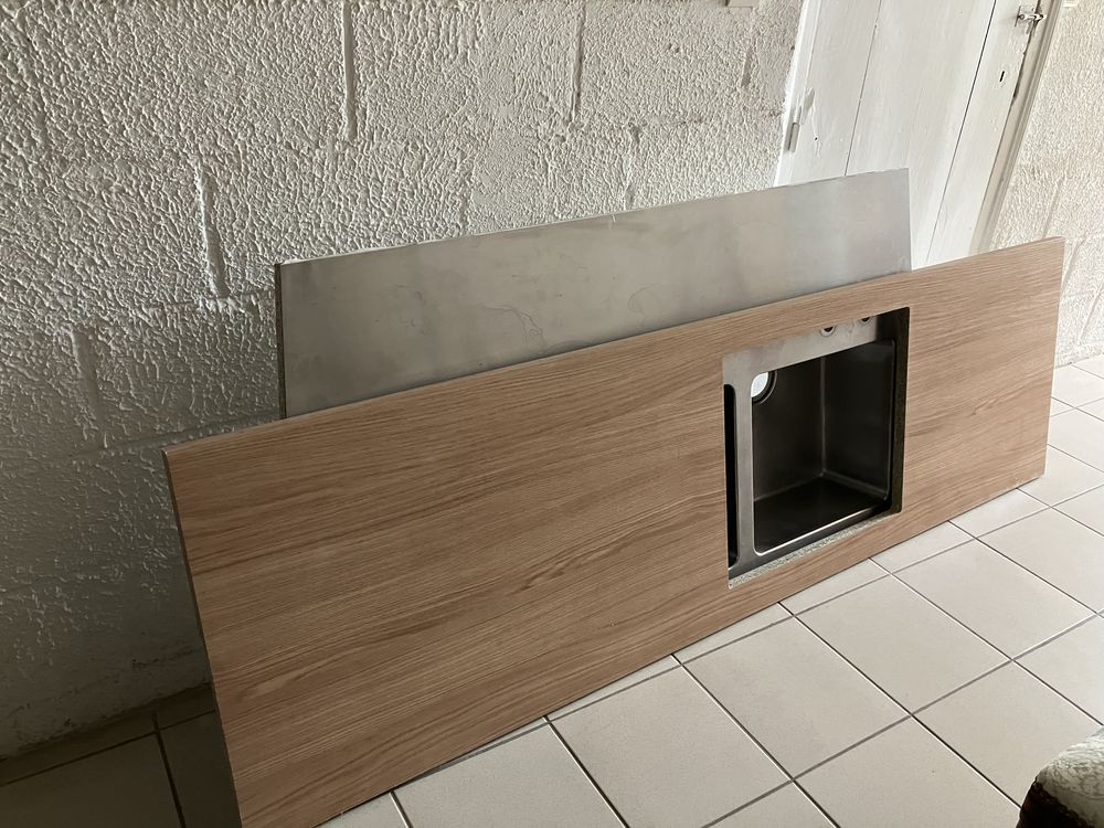 Evier Franke en Inox Double Bac et Plan de Travail Cuisine 200 Avranches (50)