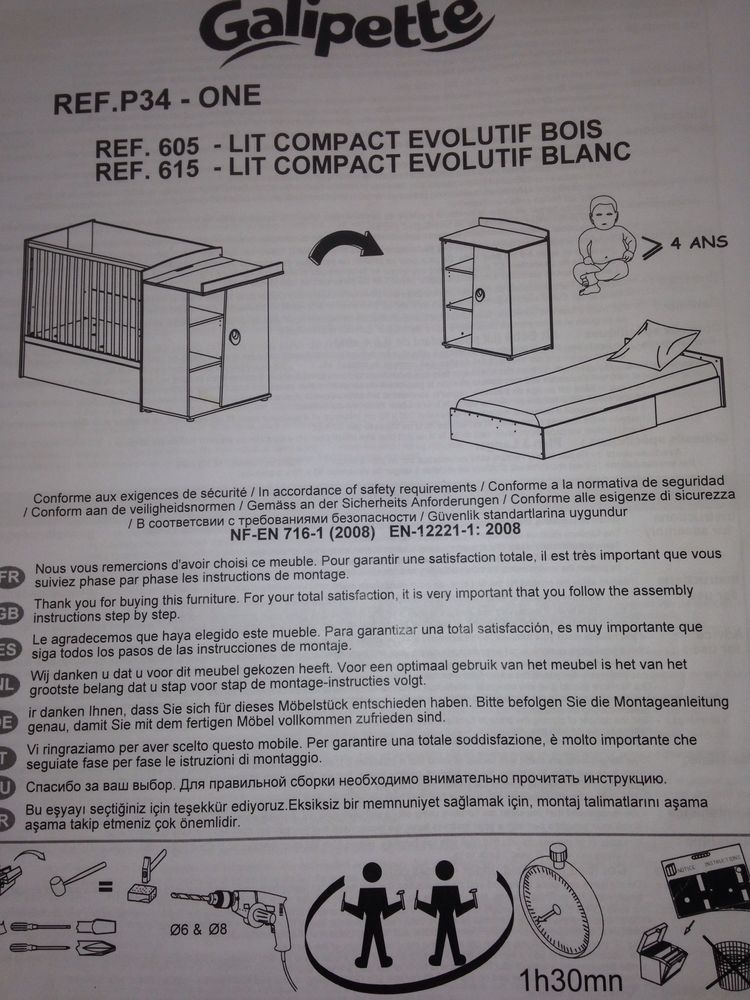 lit compact evolutif galipette ref 605