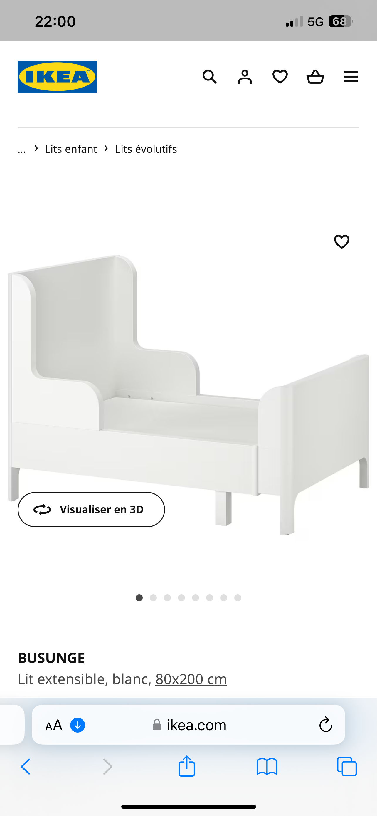 lit �volutif enfant IKEA r�f�rence BUSUNGE 70 Ser�mange-Erzange (57)