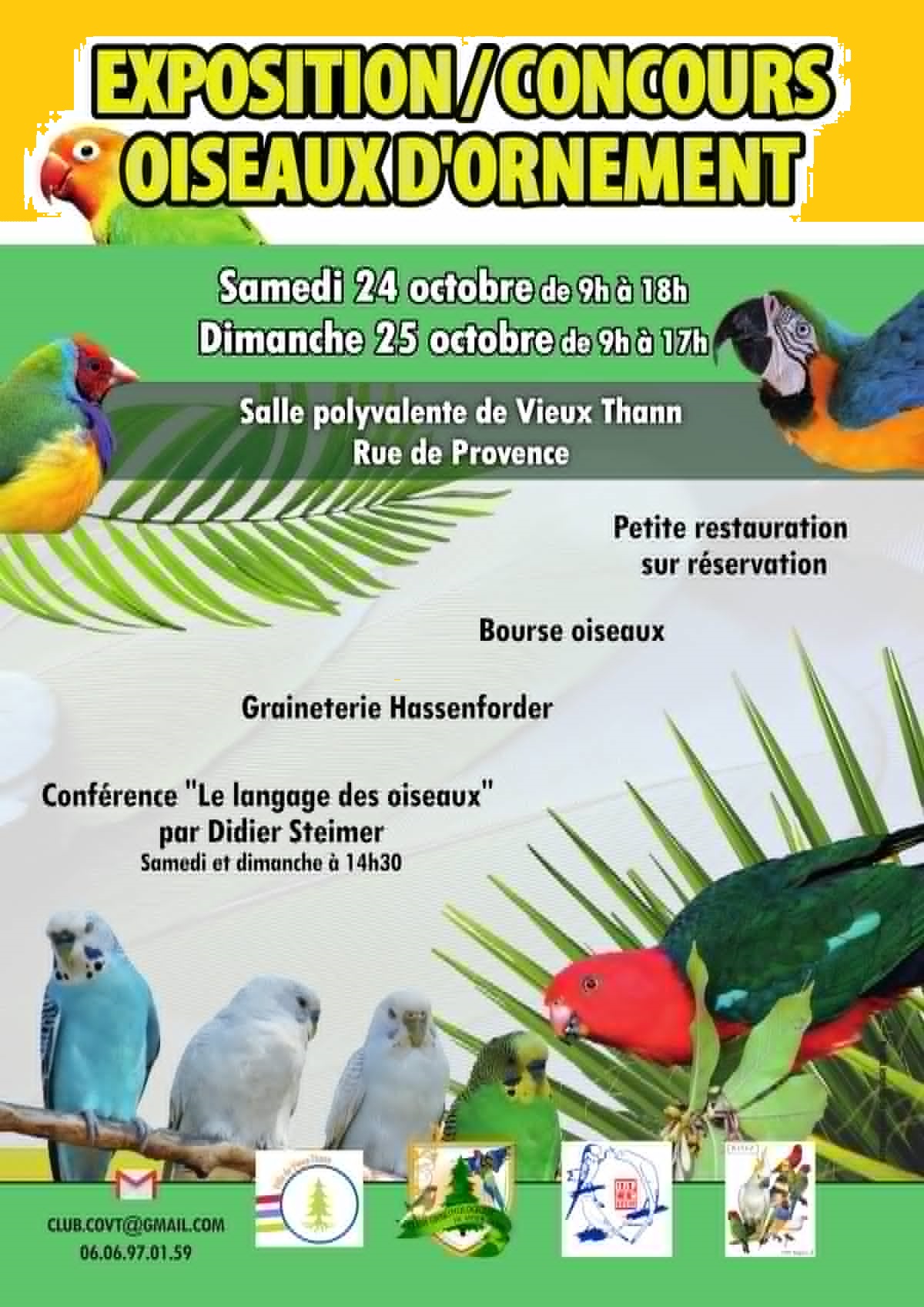 Exposition/concours oiseaux d'ornement 0 Vieux-Thann (68)