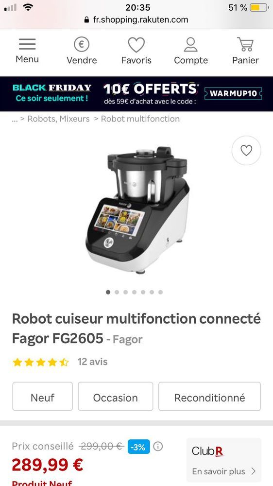 fagor connect� robot cuiseur multifonctions 85 Lyon 4 (69)
