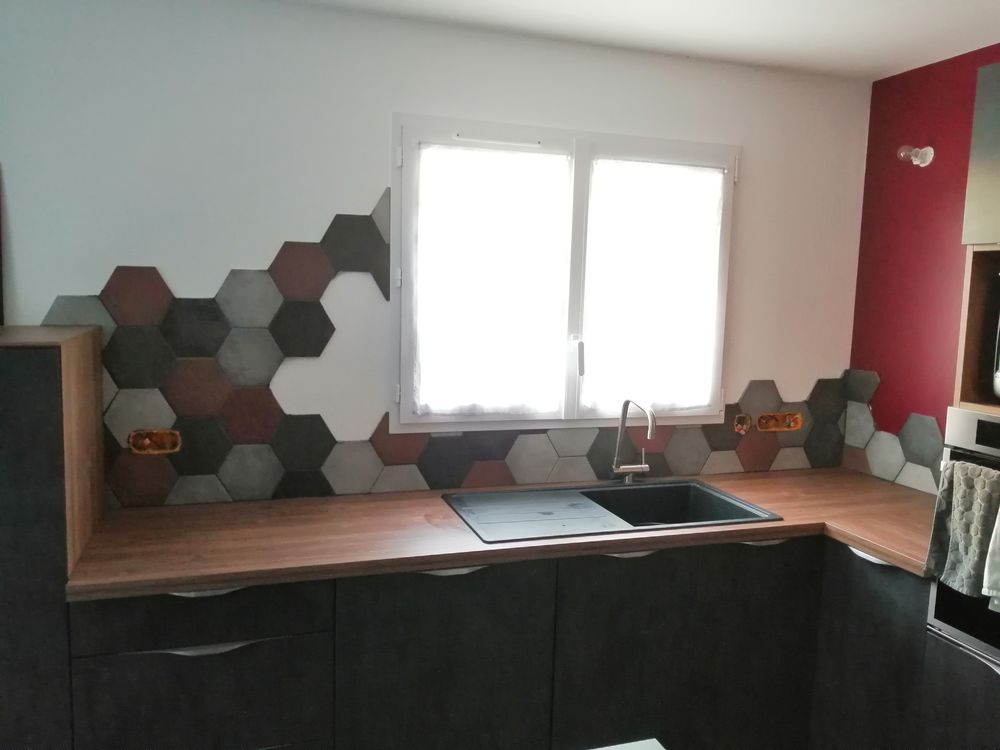 Fa�ence int�rieur hexagonal Aubade 80 Brest (29)